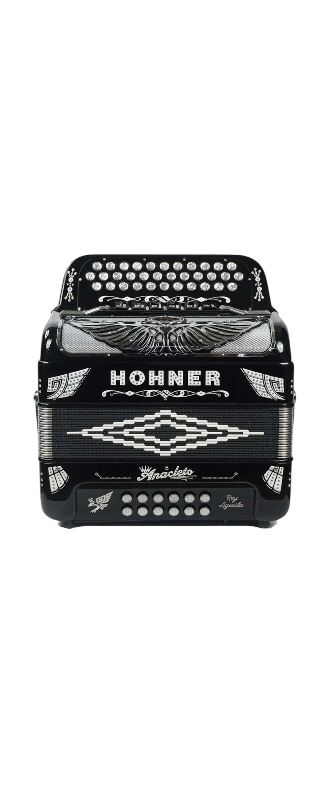 Hohner Anacleto Rey Aguila 5 Switch Compact Button Accordion Black