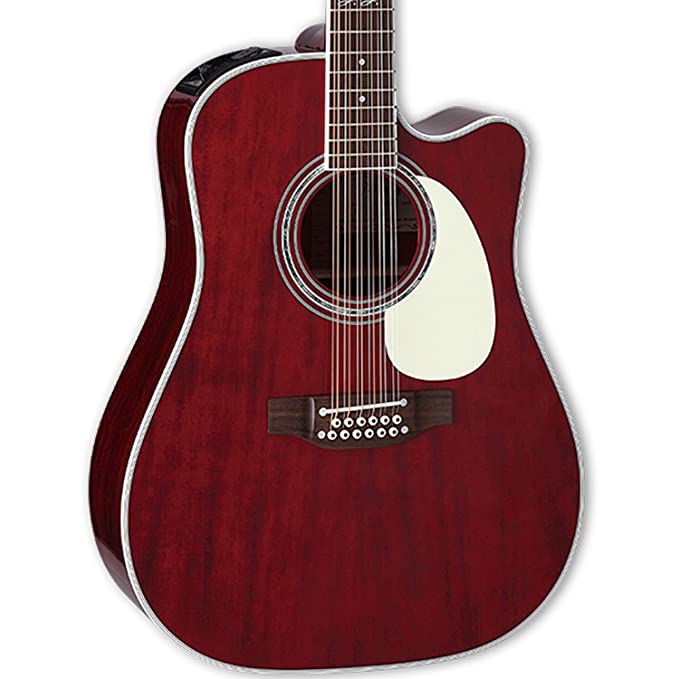 Takamine JJ325SRC12 John Jorgenson Signature 12-String Acoustic-Electric Guitar Gloss Red Stain