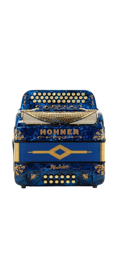 Hohner Anacleto Norteno Two Tone FBE/EAD Accordion - Pearl Blue