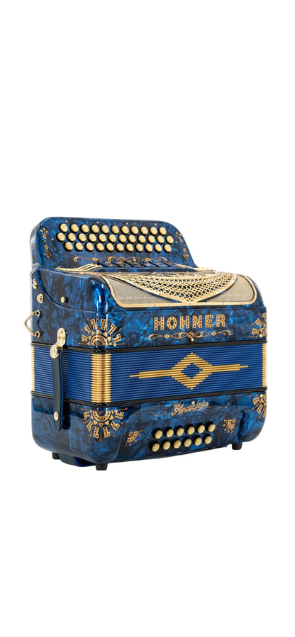 Hohner Anacleto Norteno Two Tone FBE/EAD Accordion - Pearl Blue