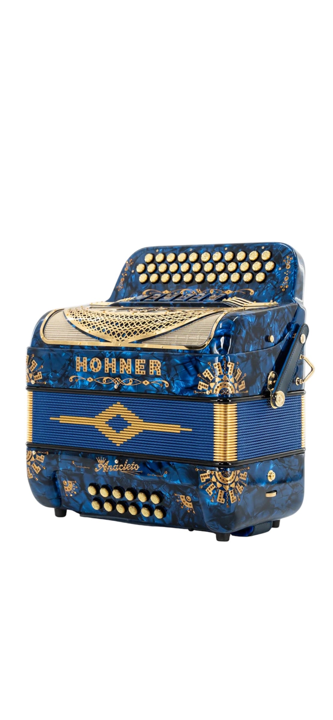 Hohner Anacleto Norteno Two Tone FBE/EAD Accordion - Pearl Blue