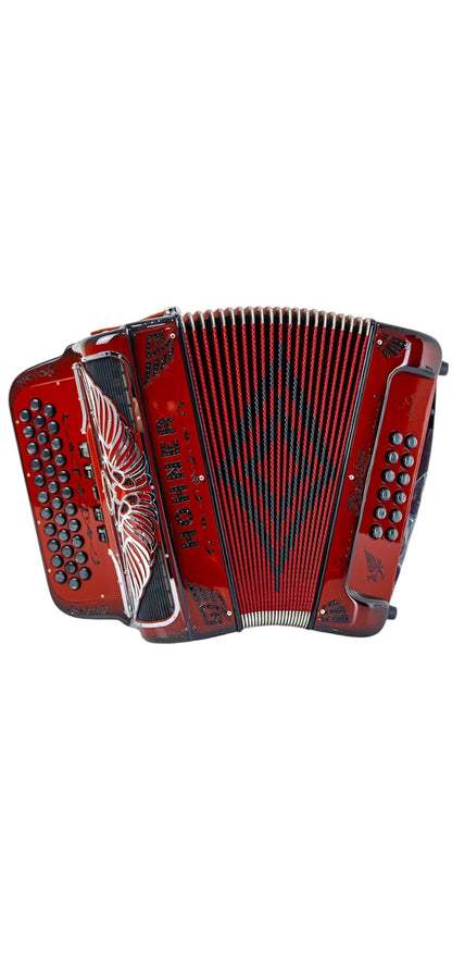 Hohner Anacleto Rey Aguila 5 Switch Compact Button Accordion - Ruby Red