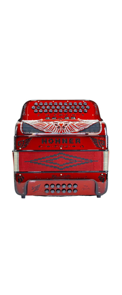 Hohner Anacleto Rey Aguila 5 Switch Compact Button Accordion - Ruby Red