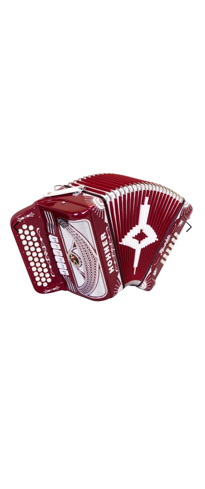 Hohner Anacleto Norteno Two Tone Compact FBE/EAD Accordion - Red