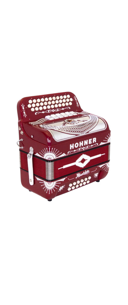 Hohner Anacleto Norteno Two Tone Compact FBE/EAD Accordion - Red