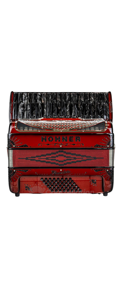 Anacleto Latino 34 Key 48 Bass Piano Accordion - Ruby Red