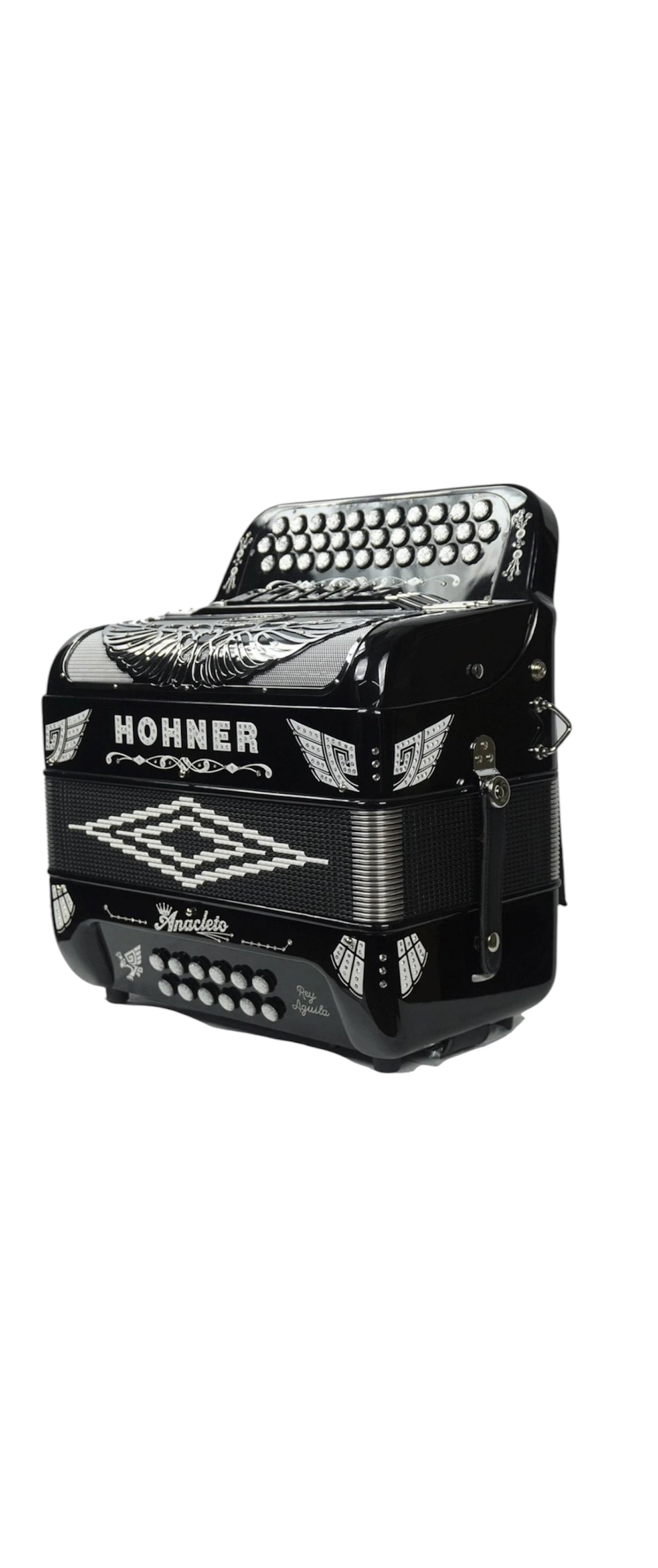 Hohner Anacleto Rey Aguila 5 Switch Compact Button Accordion Black