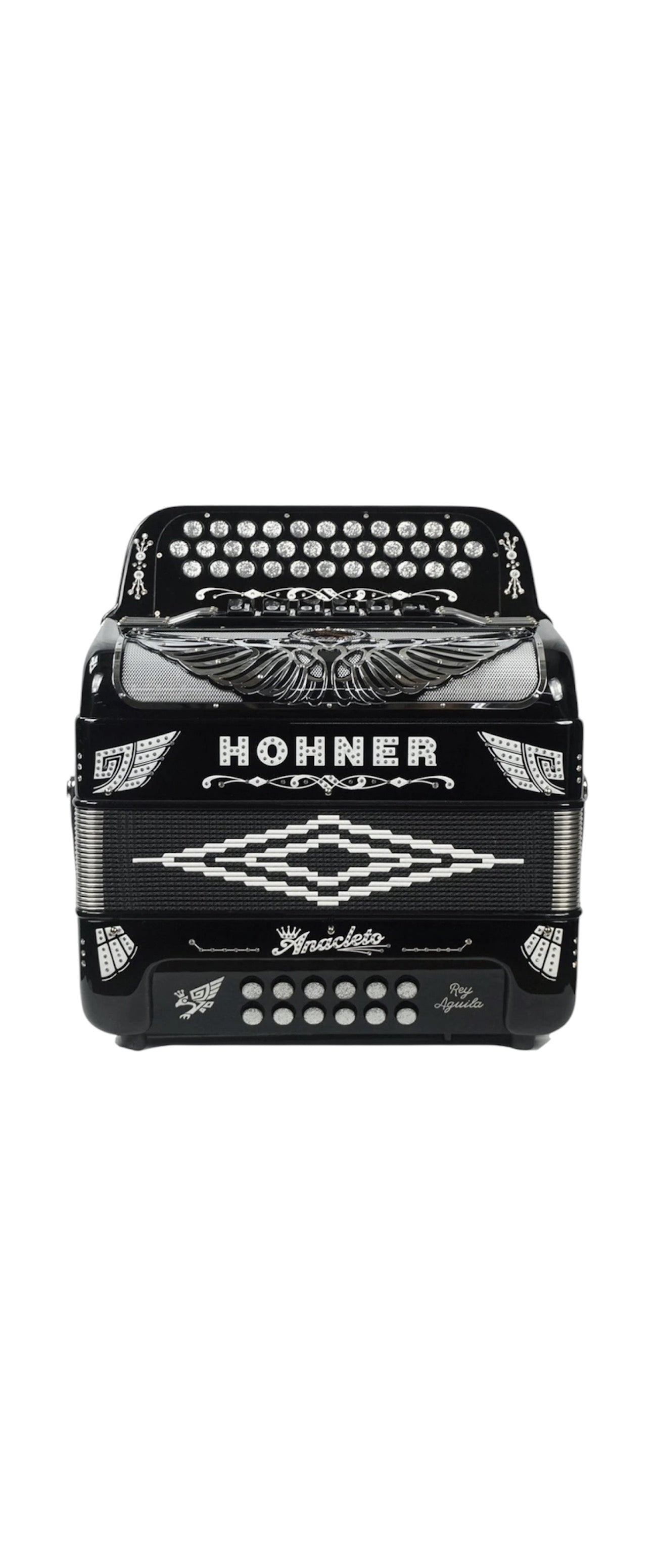 Hohner Anacleto Rey Aguila 5 Switch Compact Button Accordion Black