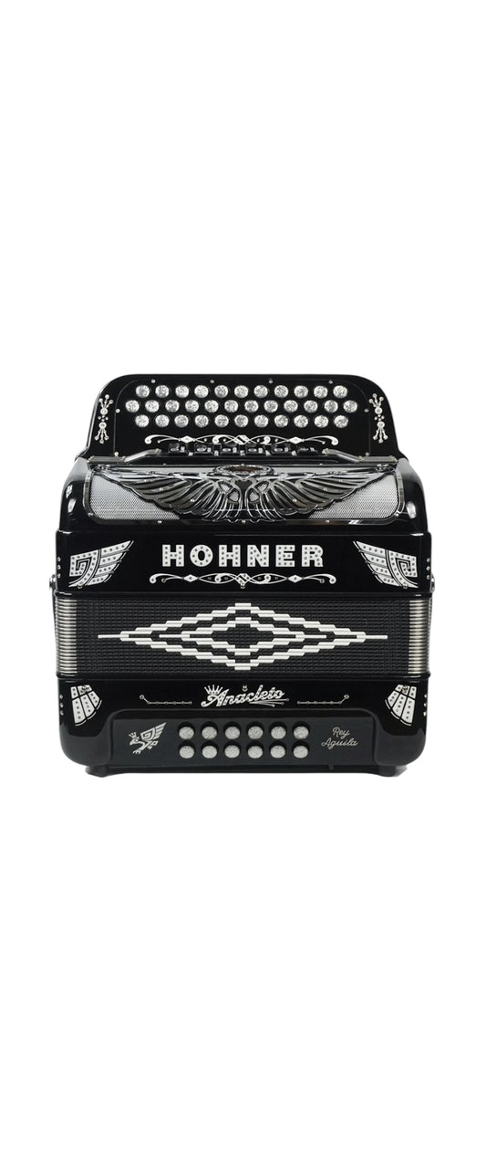 Hohner Anacleto Rey Aguila 5 Switch Compact Button Accordion Black