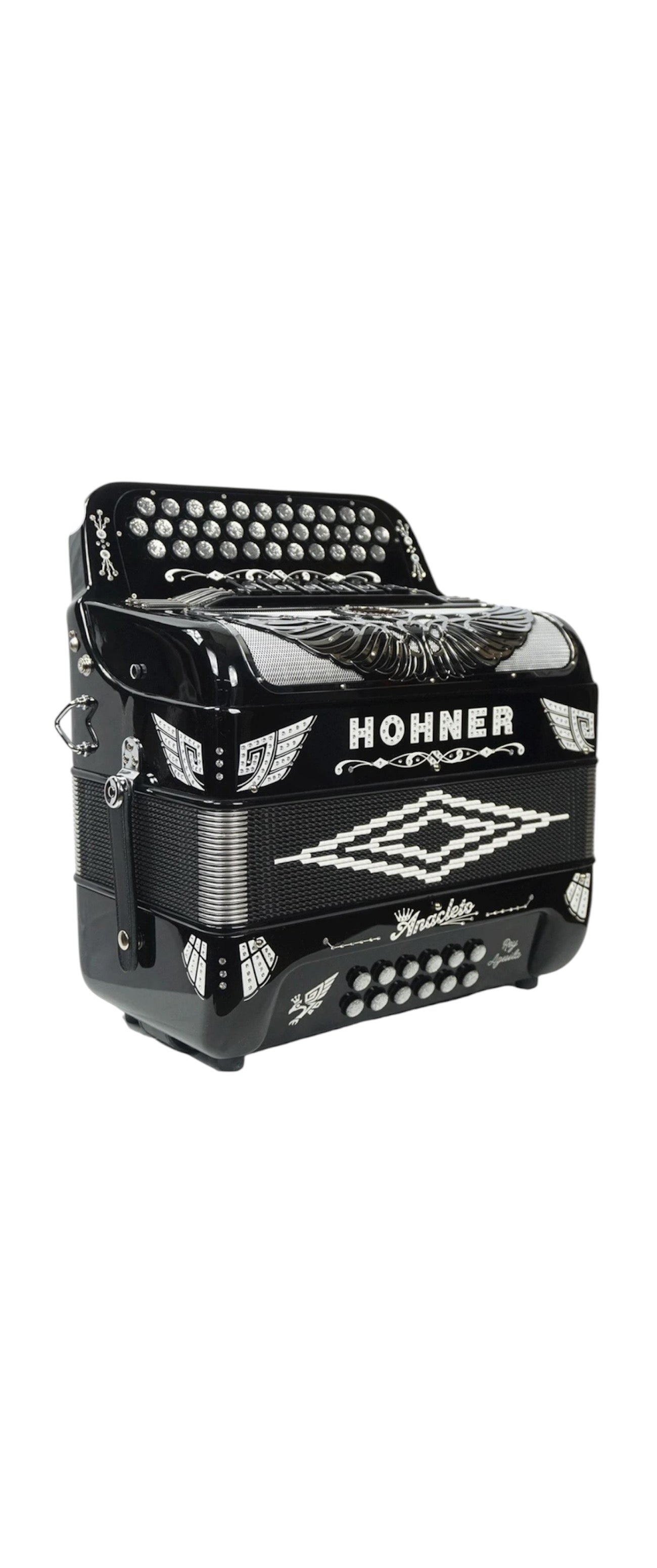 Hohner Anacleto Rey Aguila 5 Switch Compact Button Accordion Black