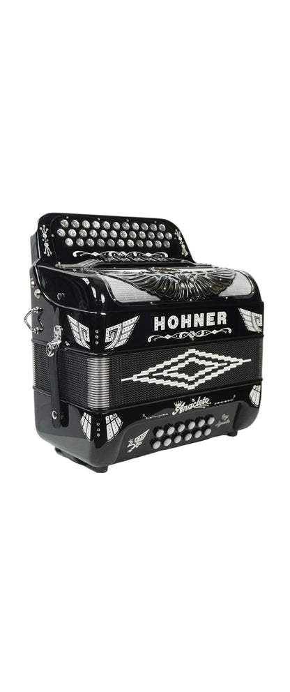 Hohner Anacleto Rey Aguila 5 Switch Compact Button Accordion Black