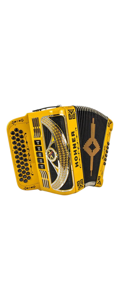 Hohner Anacleto Rey Del Norte 5 Switch Compact Button Accordion - Bumblebee