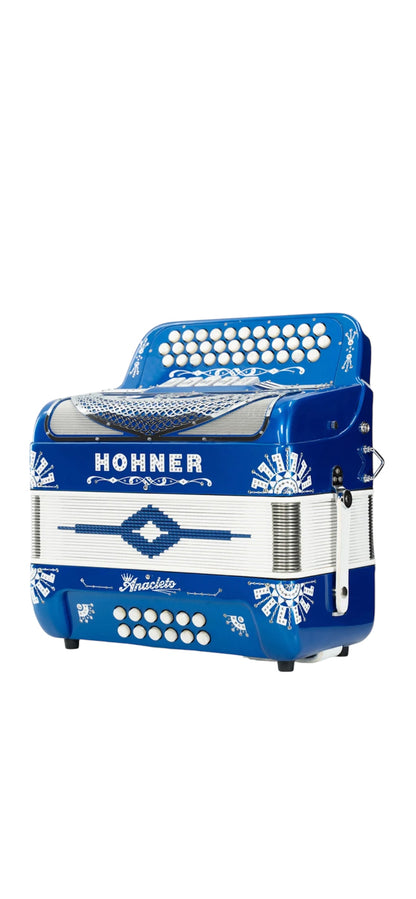 Hohner Anacleto Rey Del Norte III Compact Accordion - Blue Alfa