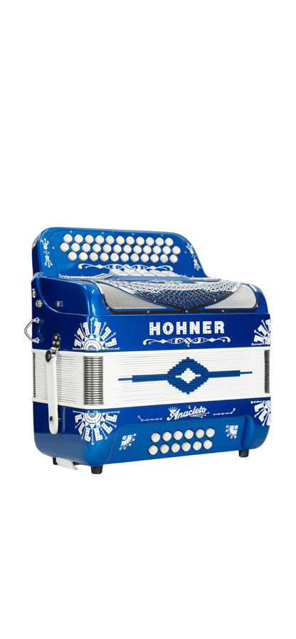 Hohner Anacleto Rey Del Norte III Compact Accordion - Blue Alfa