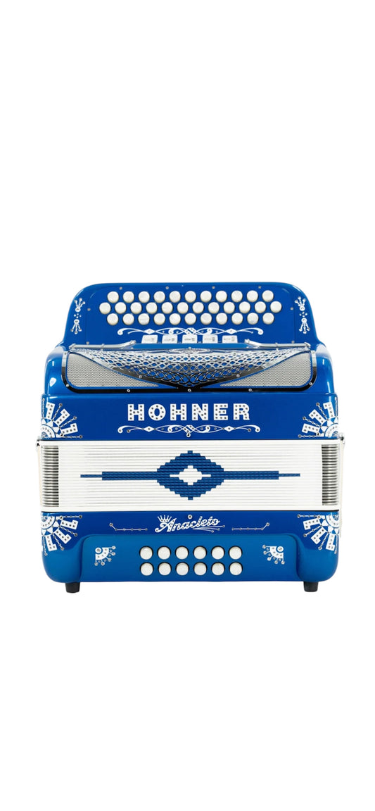 Hohner Anacleto Rey Del Norte III Compact Accordion - Blue Alfa