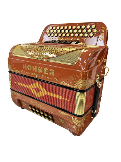 Hohner Anacleto Rey Del Norte Two Tone Compact Button Accordion - Rame