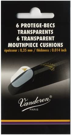 Vandoren VMC6 Mouthpiece Cushions - Clear, Thin (6-pack)