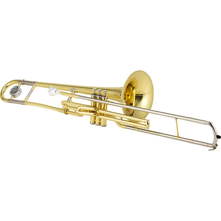 Jupiter JTB700V Student Bb Valve Trombone - Clear Lacquer with Yellow Brass Bell