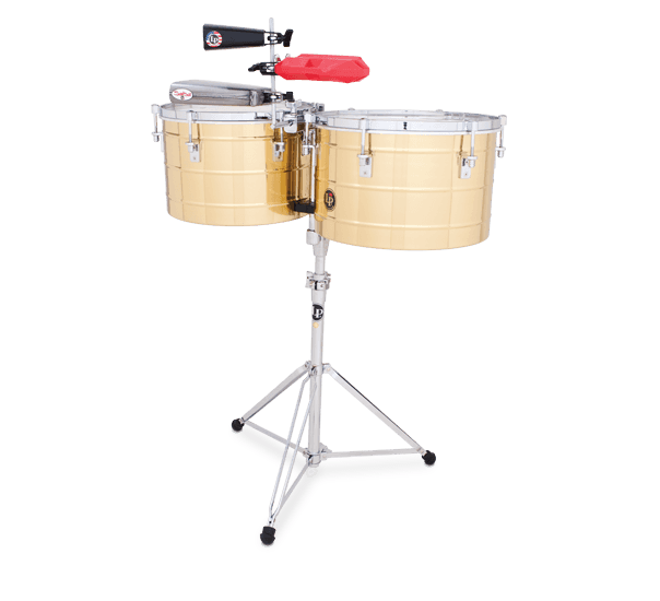 LP Thunder Tito Puente Timbales 15" & 16" Extra Deep Shells - Brass Finish